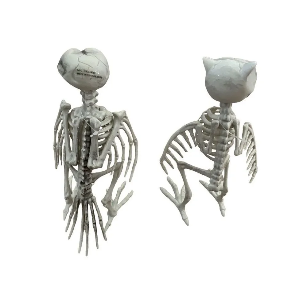 4 Pc Halloween Decorations Hanging Wall Signs Skeletons Spooky